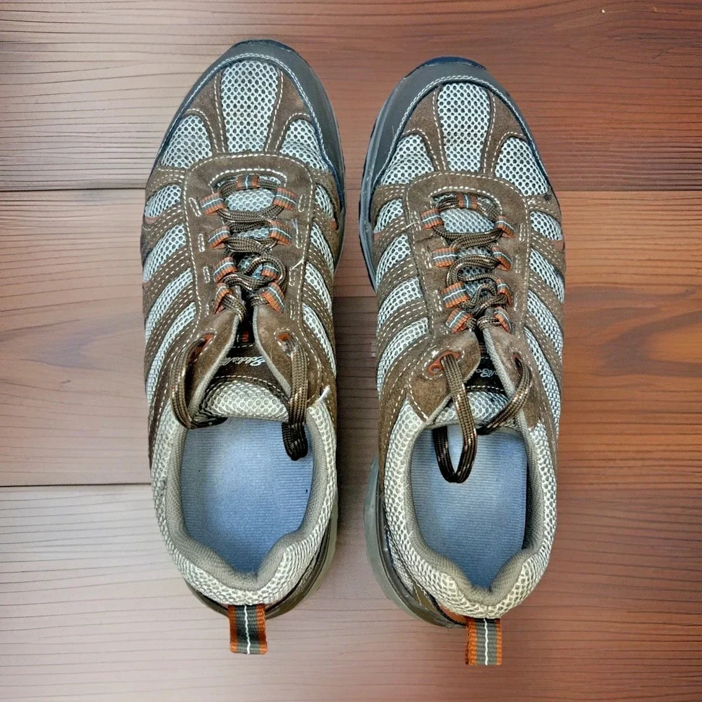 Eddie Bauer Hiking Shoes Men's 12 Vibram Sole Leather Mesh Trail Outdoor 0077‑76
